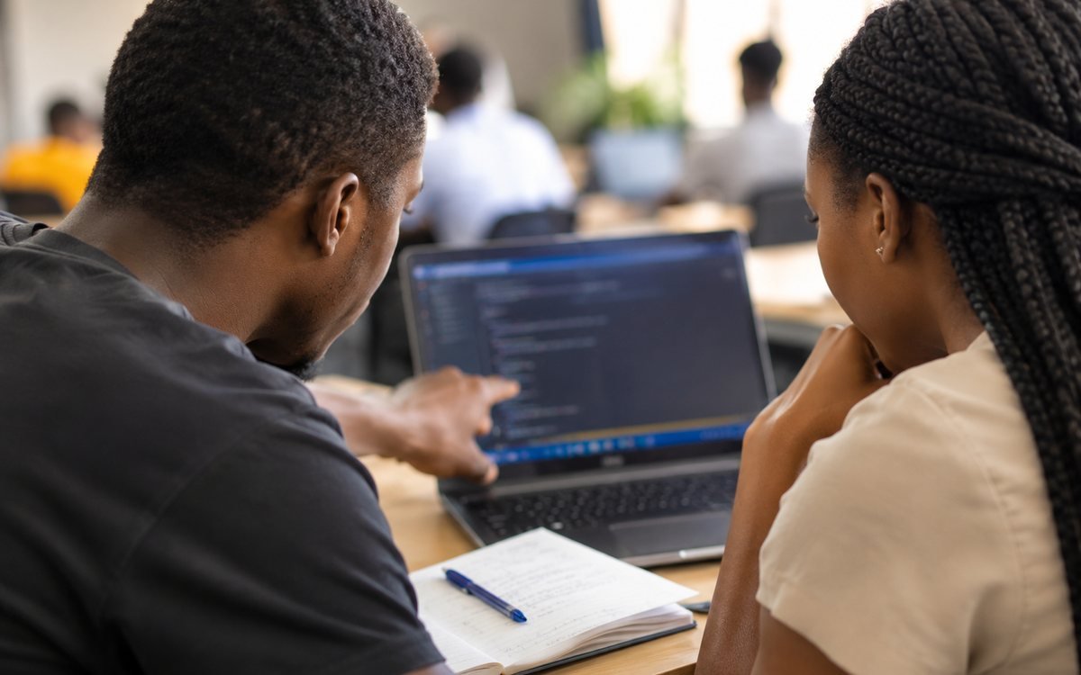 Apprenants en session chez Wintek Academy