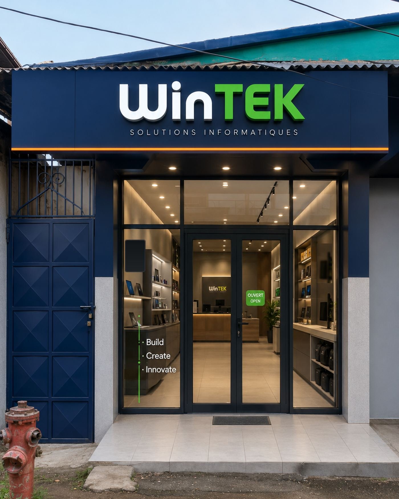 Le local Wintek à Rond Poulenc Makepe, Douala